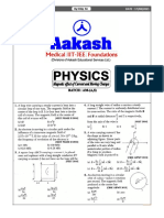 Magnetic Effect of Current and Moving Charges DPP - 6