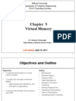 Bilkent University CS342 Virtual Memory Chapter