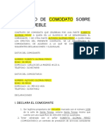 Contrato de Comodato Sobre Bien Inmueble