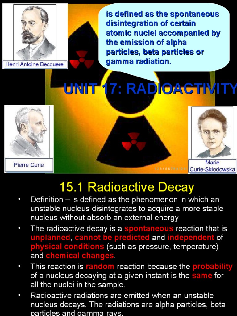 Understanding Radioactivity and Decay | PDF | Radioactive Decay | Gamma Ray