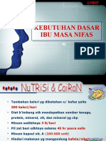 Kebutuhan Dasar Ibu Masa Nifas