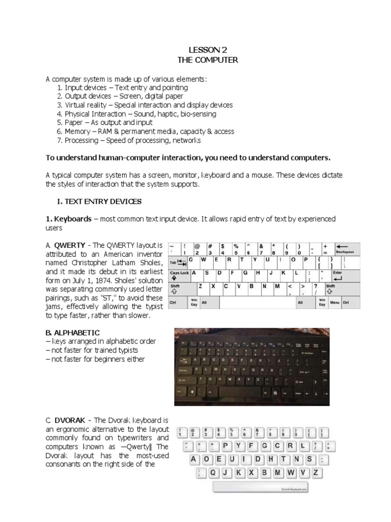 Lesson 2 The Computer: To Understand Human-Computer Interaction, You ...