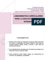 Lineamientos Curriculares de La ES.I. y Su Comparación Con Las Metas Que Propone La E.I.S.