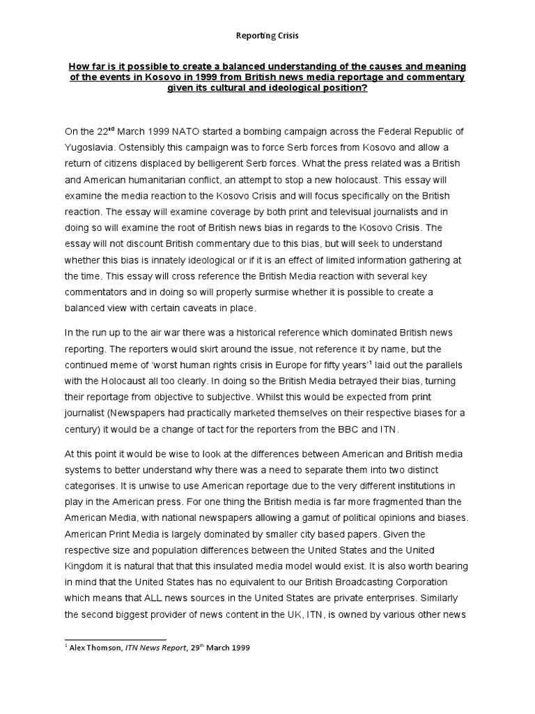 Kosovo Crisis | PDF | Kosovo | News