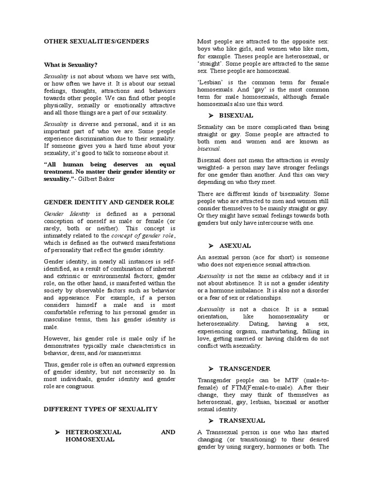 Understanding Sexualities and Genders | PDF | Sexual Orientation | Lgbt