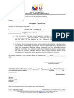 T3 Form No. 2c S. 2020 IPT Secretary Certificate