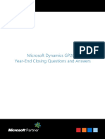 Microsoft Dynamics GP2013 Year-End Closing Questions and Answers