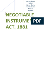 THE Negotiable Instruments ACT, 1881: Sscbs