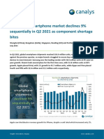 739646845canalys Worldwide Smartphone Market Declines 9 Sequentially in Q2 2021 As Component Shortage Bites