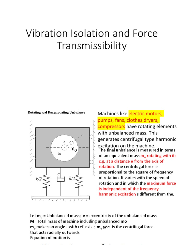 Vibration Isolation and Force Transmissibility - 6 | PDF | Resonance ...