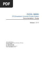 SJ-20110812082706-001-ZXDSL 9806H (V2.1.1) ZTE Broadband Universal Access System Documentation Guide