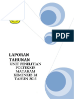 Laporan Tahunan Unit Penelitian Poltekkes Kemenkes Mataram Tahun 2016