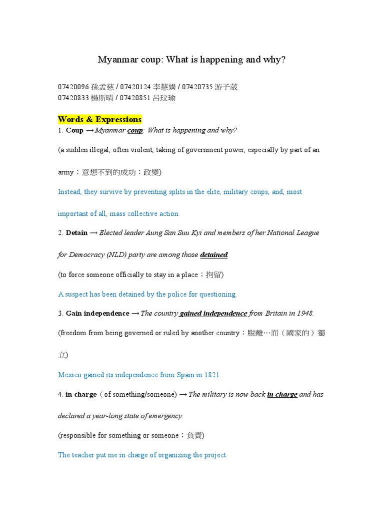 Myanmar coup explained What is happening and why the military seized