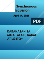 Week 3.2 Karahasan Sa Mga Lalaki Babae at LGBT