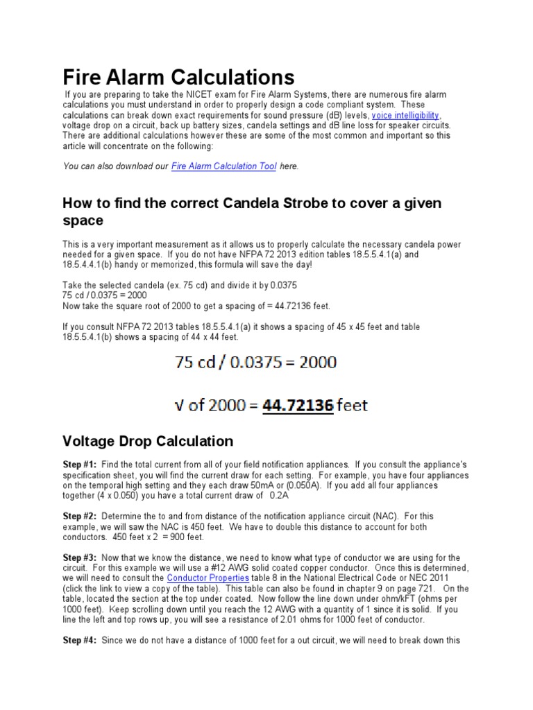 Fire Alarm System Calculation Guide | PDF | Series And Parallel ...