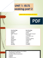General Points For Speaking Part 2 in Ielts