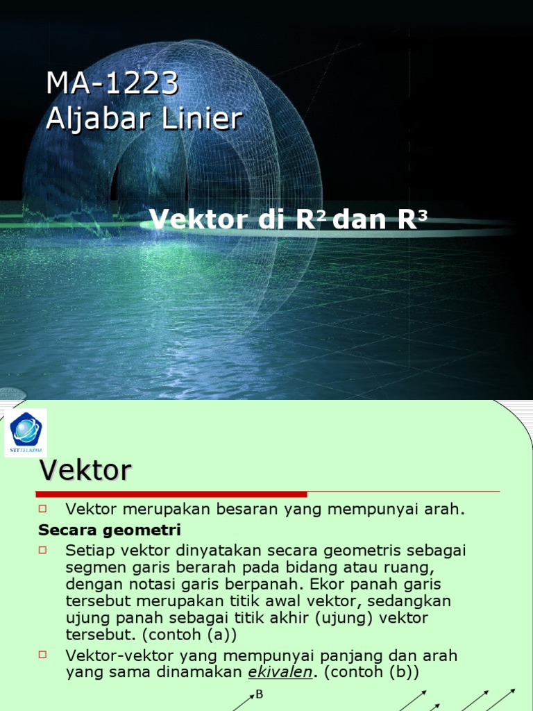 Panduan Lengkap Vektor dan Operasi di R2 & R3 | PDF