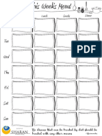 SHARAN Menu Planner Sheets PDF Design