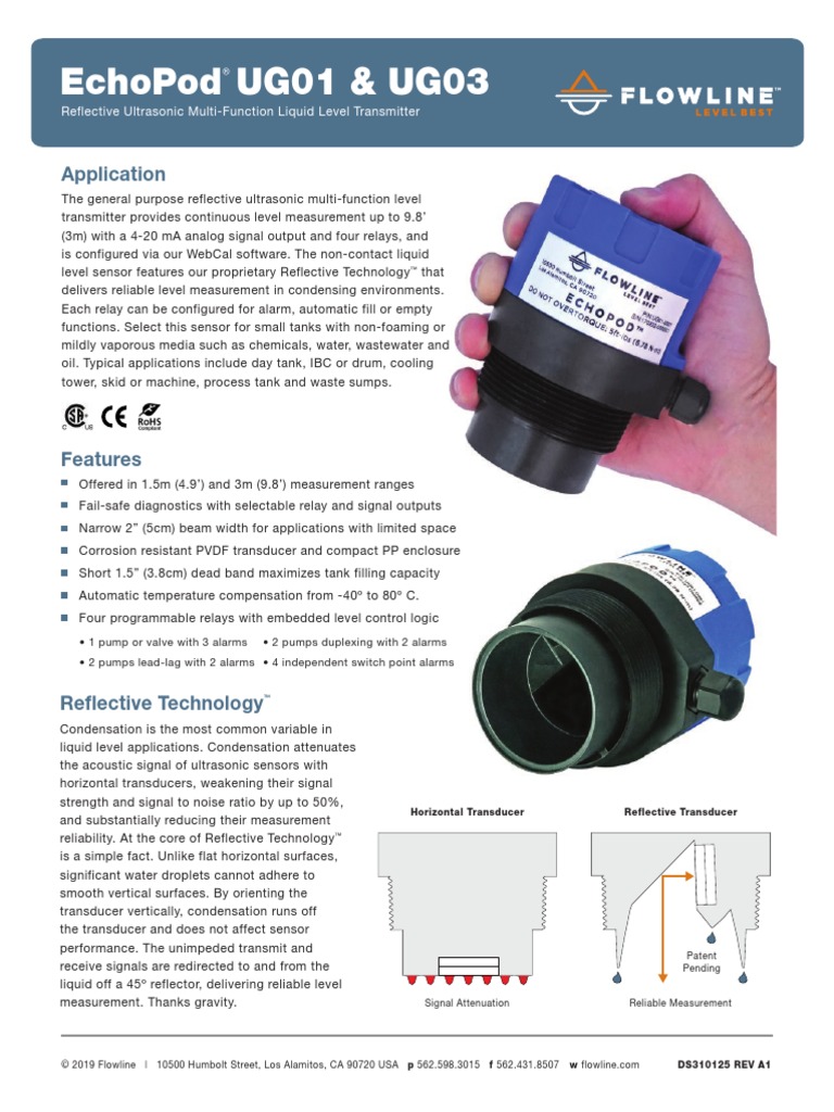 Echopod Ug01 & Ug03: Application | PDF | Electrical Engineering ...