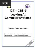 ICT - Css 9 Looking at Computer Systems: Quarter 1 Week 6 Module 6