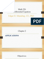Math 226 Differential Equation: Edgar B. Manubag, Ce, PHD