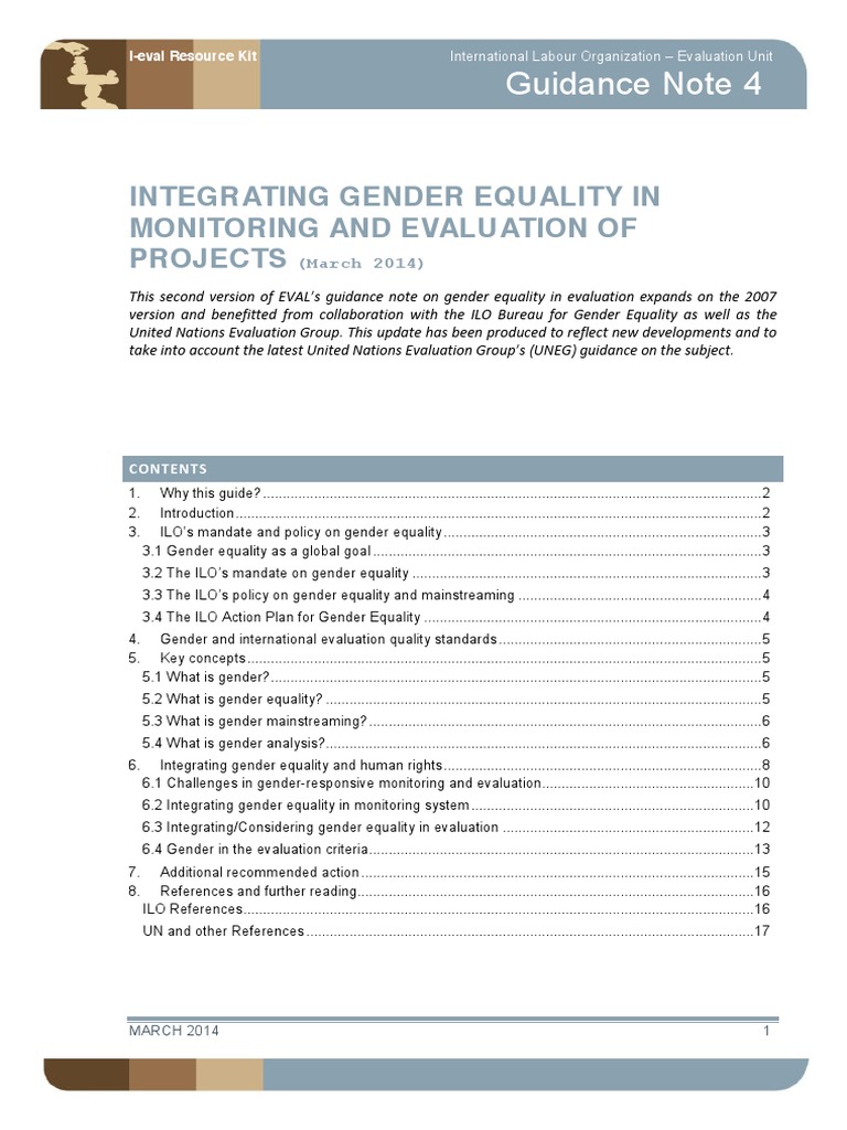 Gender Equality in Project Evaluation | PDF | International Labour ...
