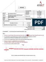 Monthly Internet Invoice for 1,198 BDT