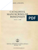 Catalogul Manuscriselor Vol. 1