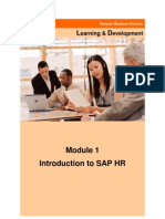 Introduction To SAP HR Module 1