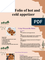 Port Folio of Hot and Cold Appetizer