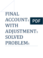 Final Accounts With Adjustments Solved Problems