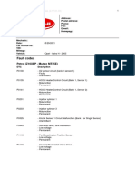 Opel Astra 2005 Fault Code Diagnosis Report