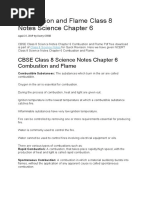 Combustion and Flame Class 8 Notes Science Chapter 6