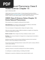 Some Natural Phenomena Class 8 Notes Science Chapter 15