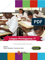 Manual Do Aluno Lingua Portuguesa 7 Classe Autores 1 Ciclo Do Ensino Secundario Ensino Geral Helena Mesquita Gonalves Pedro