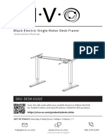 Black Electric Single Motor Desk Frame: Instruction Manual