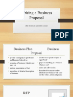 Writing A Business Proposal: Offer of Services Tailored To A Client