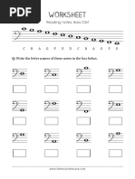 Worksheet: Reading Notes: Bass Clef