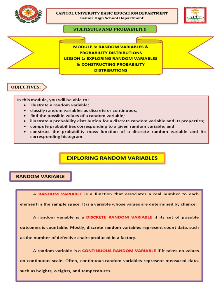 Exploring Random Variables and Distributions | PDF | Probability ...