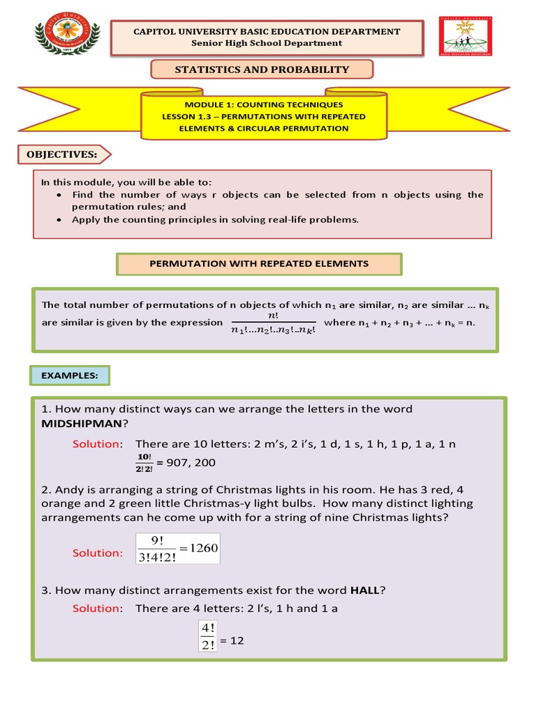 Permutation (Part 2) PDF Permutation Mathematics