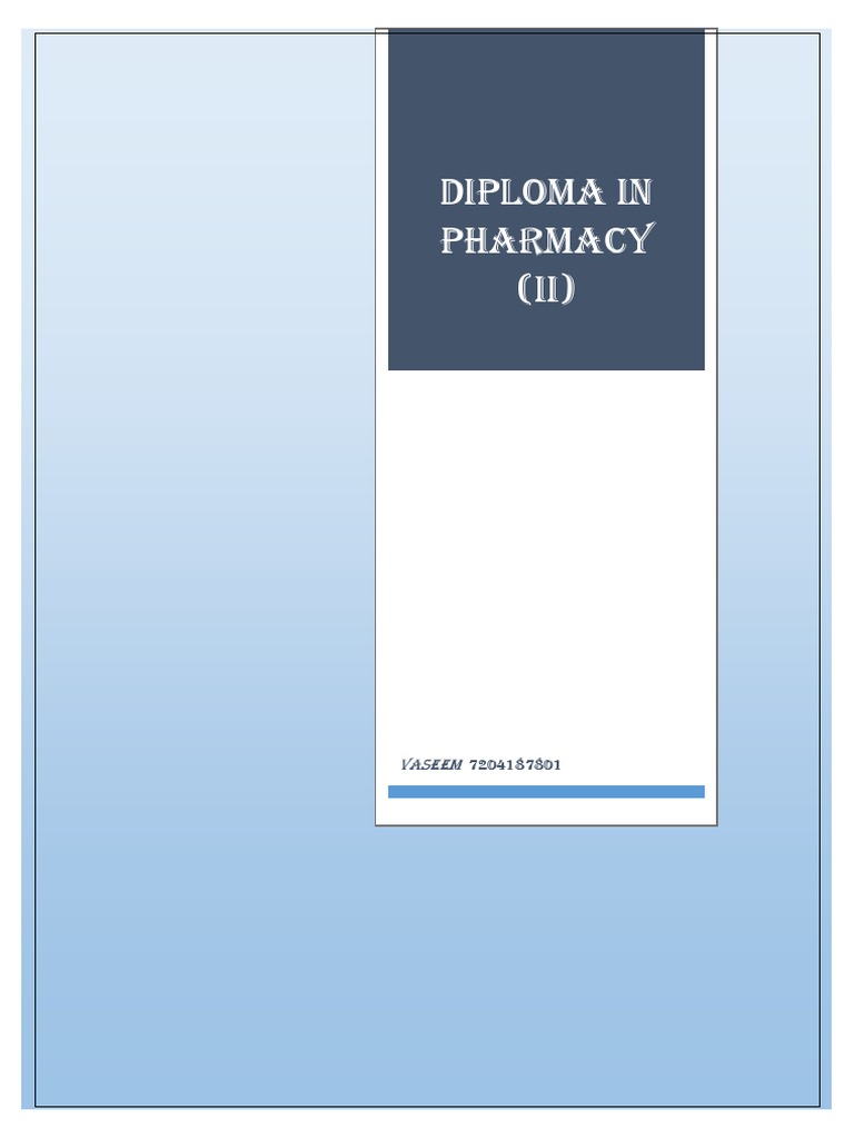 Overview of Hospital & Clinical Pharmacy | PDF | Pharmacy ...