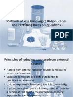 Safe Handling of Radionuclides and Pertaining Rules