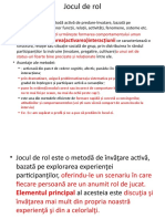 Jocul de Rol CA Și Metodă de Stimulare A Analizei Problemelor de Grup