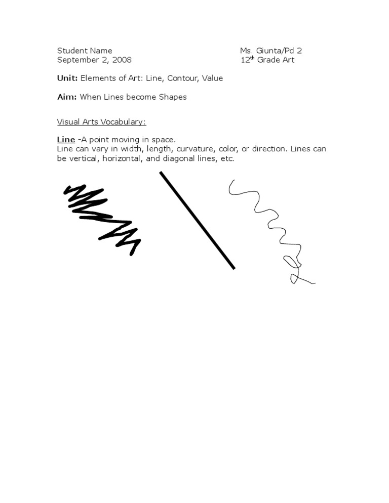 Understanding Lines in Visual Art | PDF