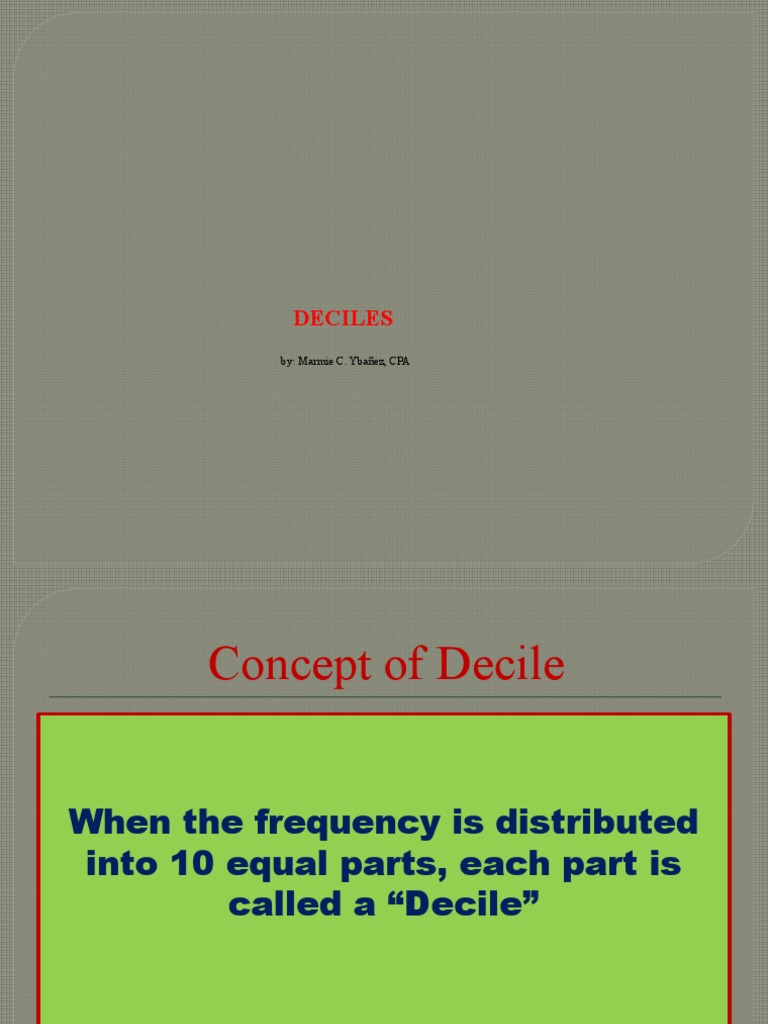 Understanding Deciles in Statistics | PDF