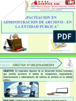 Capacitacion en Administracion de Archivo - en La Entidad Publica