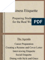 Business Etiquette: Preparing Students For The Real World