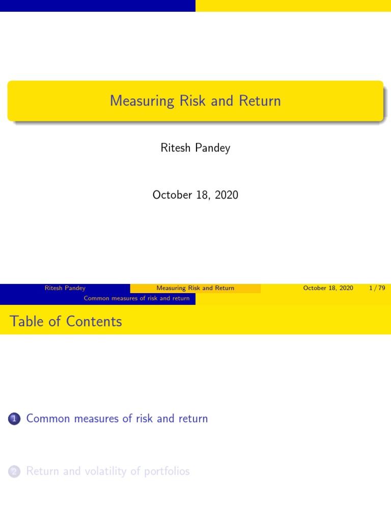 Risk and Return Analysis in Investments | PDF | Standard Deviation ...