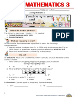 Learning Module 3 on Ordinal Numbers and Roman Numerals