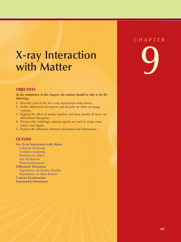 Influence of a contrast medium on the absorption of X-rays